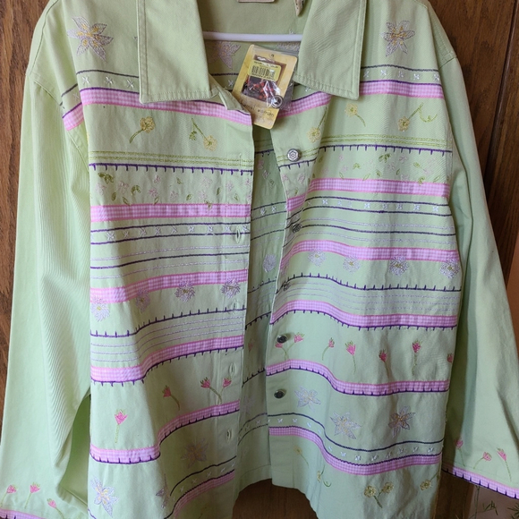 Bechamel 2X Embroidered Jacket Embossed Buttons NWT - Picture 3 of 8